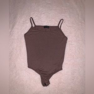PrettyLittleThing Chestnut Brown tank top bodysuit